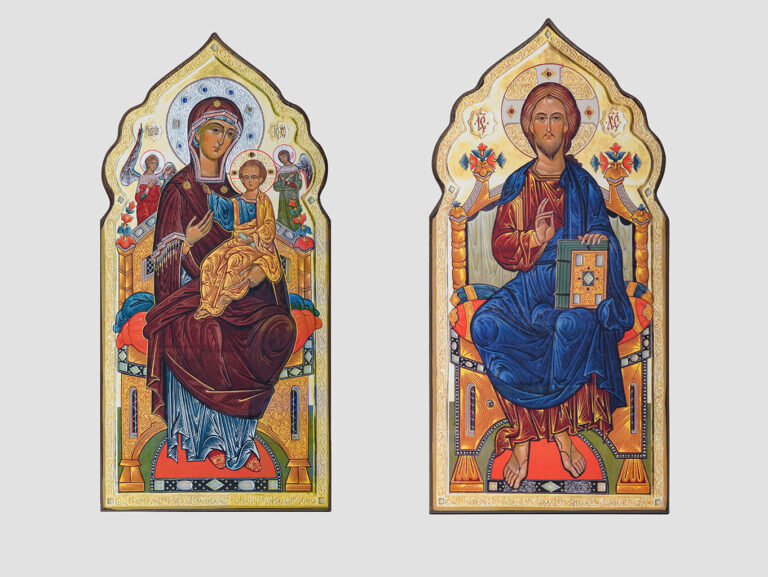 Пара венчальная с иконой Божией Матери "Всецарица" (С.Вандаловский)