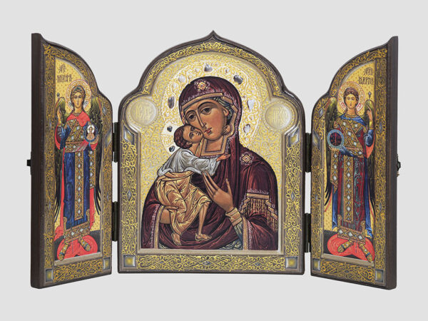 Складень: Фёдоровская икона Божией Матери, Арх.Михаил, Арх.Гавриил (С.Вандаловский)