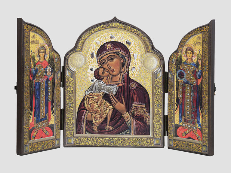 Складень: Фёдоровская икона Божией Матери, Арх.Михаил, Арх.Гавриил (С.Вандаловский)