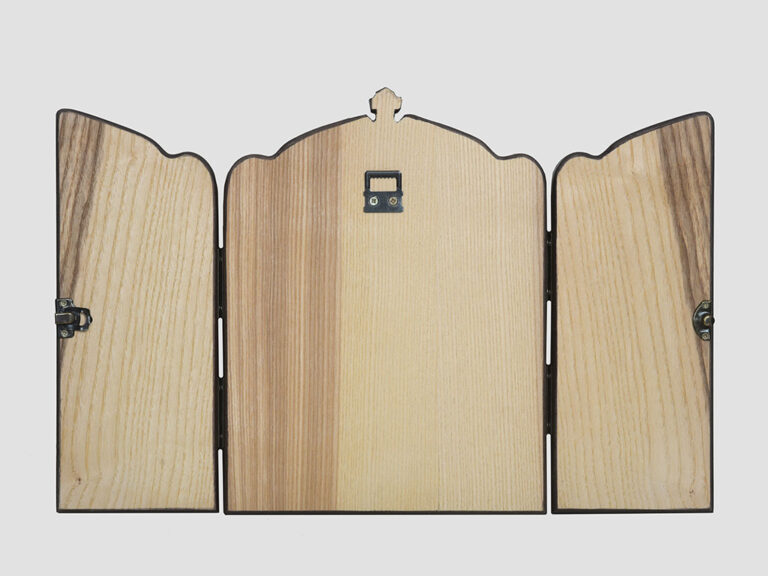 Складень: Касперовская икона Божией Матери с крестом, Арх.Михаил, Арх.Гавриил (С.Вандаловский) задняя стенка