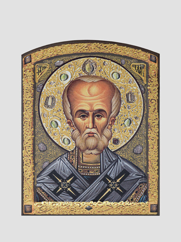 Св. Николай Чудотворец с декоративной росписью