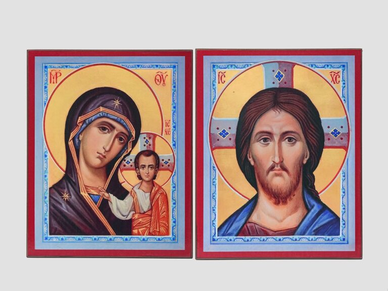 Пара венчальная с Казанской иконой Божией Матери