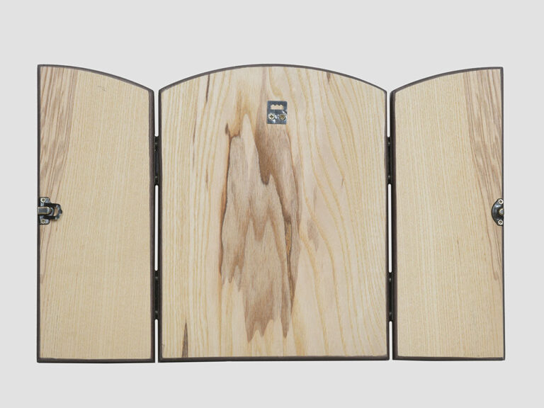 Складень: Казанська ікона Божої Матері, Cв.Миколай, Св.Спиридон (С.Вандаловський) задня стінка