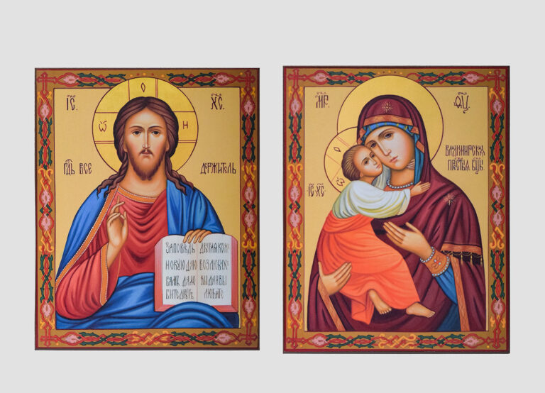 Пара вінчальна з Володимирською іконою Божої Матері