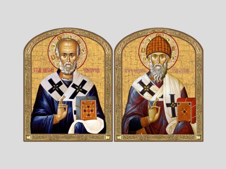 Складень: Св.Миколай Чудотворець, Св.Спиридон Триміфунтський